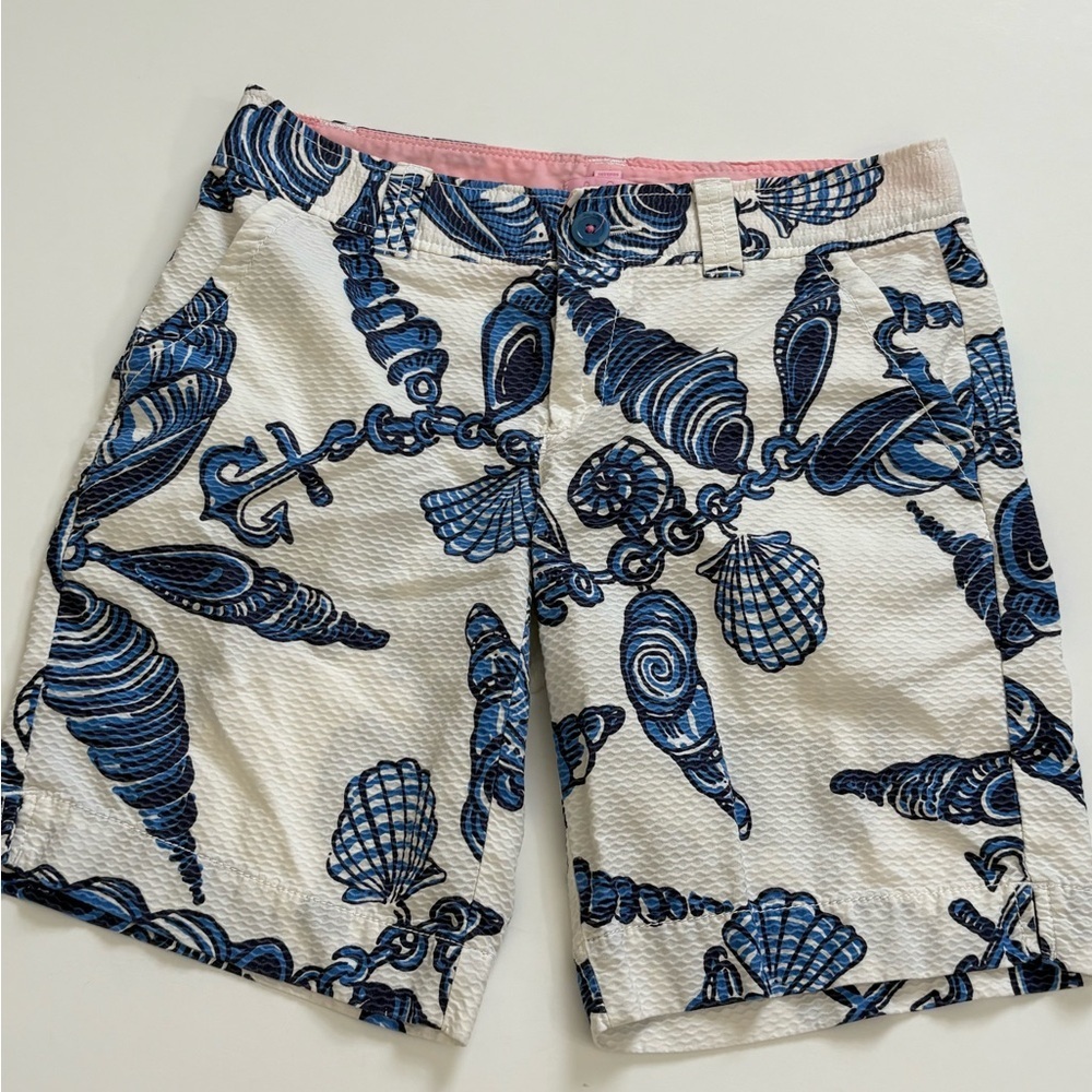 Lilly Pulitzer Nautical Blue White Shorts Size 2